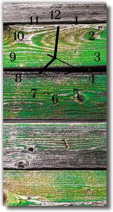 Tulup Zegar Szklany Pionowy Deski drewniane mech zielony 30x60cm (PLZSV30X60NN27319721)