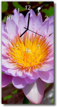 Tulup Zegar Szklany Pionowy Kwiaty Lilia kolorowy 30x60cm (PLZSV30X60NN37497752)