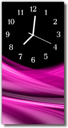 Tulup Zegar Szklany Pionowy Sztuka Abstrakcja linie różowa 30x60cm (PLZSV30X60NN34091814)