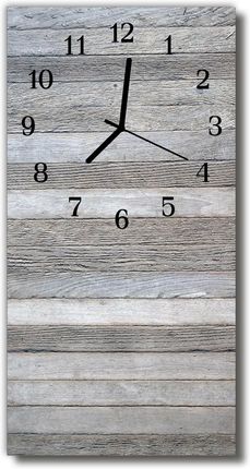 Tulup Zegar Szklany Pionowy Drewno szary 30x60cm (PLZSV30X60NN46819671)