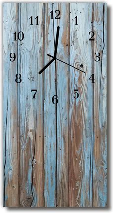 Tulup Zegar Szklany Pionowy Drewno niebieskie kolorowy 30x60cm (PLZSV30X60NN48440003)