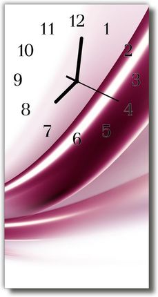 Tulup Zegar Szklany Pionowy Sztuka Abstrakcja grafika różowy 30x60cm (PLZSV30X60NN67192875)