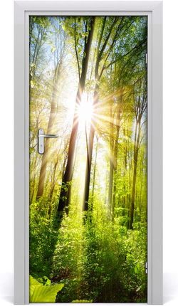 Tulup Naklejka na drzwi samoprzylepna Słońce w lesie 75x205cm (DOORSTICKERF105833930)