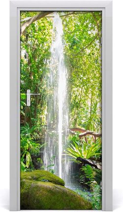 Tulup Naklejka na drzwi samoprzylepna Wodospad w dżungli 75x205cm (DOORSTICKERF113827888)