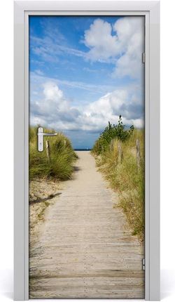 Tulup Naklejka na drzwi samoprzylepna Ścieżka na plażę 75x205cm (DOORSTICKERF123471354)