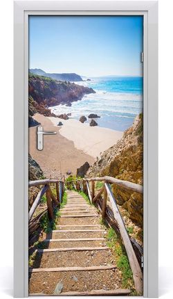 Tulup Naklejka na drzwi samoprzylepna Ścieżka na plażę 75x205cm (DOORSTICKERF135610258)