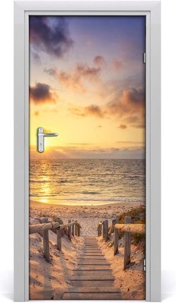 Tulup Naklejka fototapeta na drzwi Ścieżka na plażę 85x205cm (DOORSTICKERF165069331)