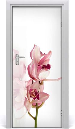 Tulup Okleina Naklejka fototapeta na drzwi Różowa orchidea 95x205cm (DOORSTICKERF18886978)