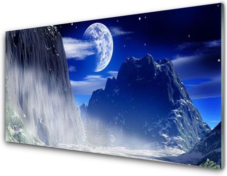 Tulup Obraz Akrylowy Góry Noc Księżyc Krajobraz 140x70cm (PLOAHNN30677593)