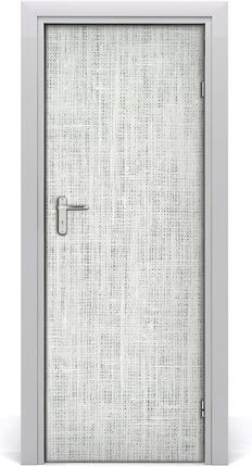 Tulup Naklejka samoprzylepna na drzwi Lniane białe płótno 75x205cm (DOORSTICKERF53512774)