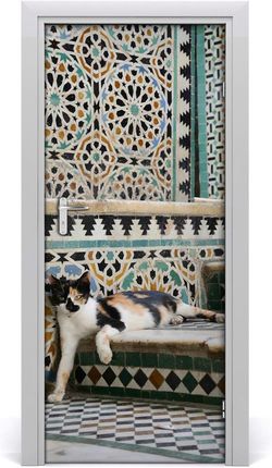 Tulup Naklejka samoprzylepna na drzwi Kot w Maroko 75x205cm (DOORSTICKERF56384997)