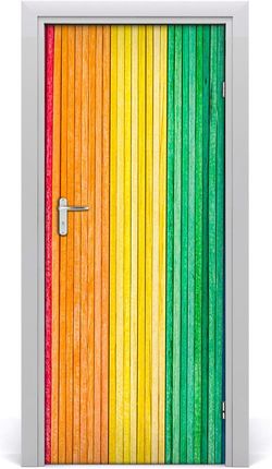 Tulup Naklejka fototapeta na drzwi Kolorowe paski 75x205cm (DOORSTICKERF65557438)