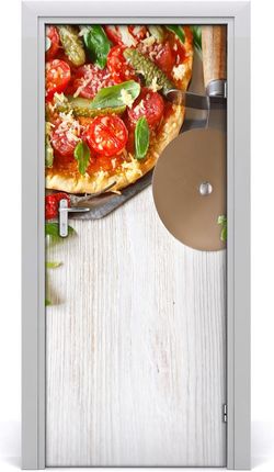 Tulup Naklejka na drzwi do domu samoprzylepna Pizza 95x205cm (DOORSTICKERF68071696)