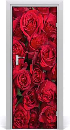 Tulup Naklejka samoprzylepna okleina Czerwone róże 75x205cm (DOORSTICKERF67561194)