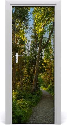 Tulup Naklejka fototapeta na drzwi Ścieżka w lesie 75x205cm (DOORSTICKERF67684671)