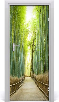 Tulup Naklejka fototapeta na drzwi Las bambusowy 95x205cm (DOORSTICKERF72519653)