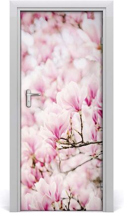 Tulup Naklejka samoprzylepna okleina Kwiaty magnolii 75x205cm (DOORSTICKERF81680689)