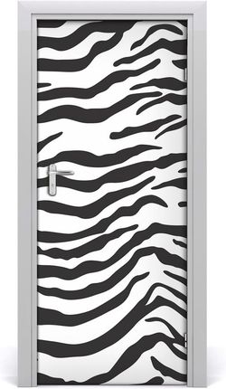 Tulup Naklejka fototapeta na drzwi do domu Zebra tło 85x205cm (DOORSTICKERF87477290)