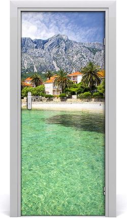 Tulup Naklejka fototapeta na drzwi Plaża w Chorwacji 75x205cm (DOORSTICKERF87789777)