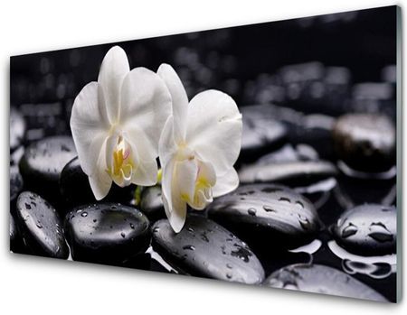Tulup Obraz Szklany Zen Biały Storczyk Spa 100x50cm (OSHNN71021566)