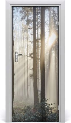 Tulup Naklejka fototapeta na drzwi Mgła w lesie 75x205cm (DOORSTICKERF98968412)