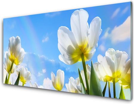 Tulup Obraz Szklany Rośliny Kwiaty Tulipany 120x60cm (OSHNN78387508)
