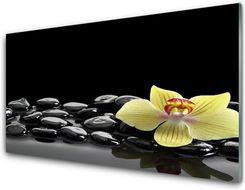 Tulup Panel Szklany Kwiat Kuchnia Czarny 140x70cm (PLPKNN53476359) - zdjęcie 1