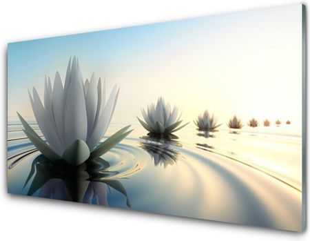 Tulup Obraz Akrylowy Lilie Wodne Kwiaty Staw 140x70cm (PLOAHNN68293663)