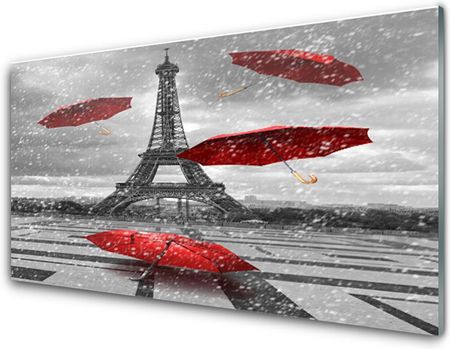 Tulup Panel Szklany Wieża Eiffla Paryż Parasolka 100x50cm (PLPKNN71001631)