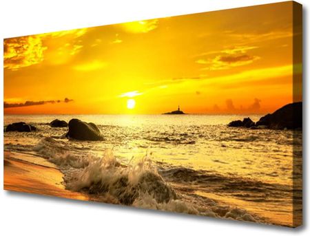 Tulup Obraz na Płótnie Ocean Plaża Krajobraz 125x50cm (OCHNN177608651)
