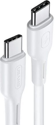 USAMS KABEL USB  USAMS KABEL U43 USB-C NA USB-C 100W PD FAST CHARGE 5A 1.2M BIAŁY/WHITE SJ459USB02 (US-SJ459) (112229)