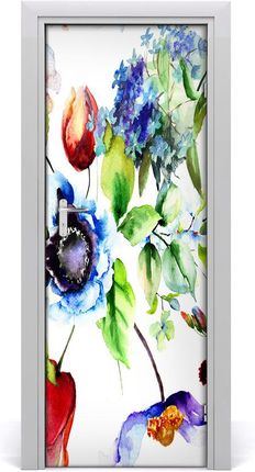 Tulup Okleina samoprzylepna na drzwi Polne kwiaty 75x205cm (DOORSTICKERF106665357)
