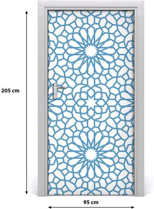 Tulup Okleina samoprzylepna na drzwi Orientalny wzór 75x205cm (DOORSTICKERF111315657)
