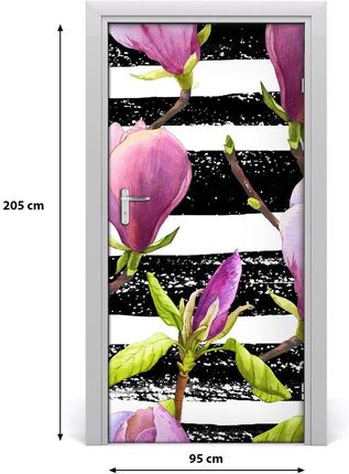 Tulup Okleina samoprzylepna fototapety na drzwi Magnolia 95x205cm (DOORSTICKERF114053515)