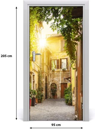 Tulup Fototapeta samoprzylepna na drzwi Włoskie uliczki 75x205cm (DOORSTICKERF116304208)
