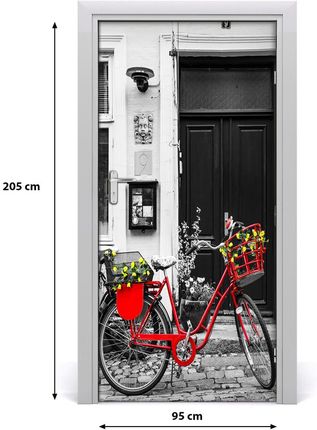 Tulup Fototapeta samoprzylepna na drzwi Rower miejski 85x205cm (DOORSTICKERF119941784)