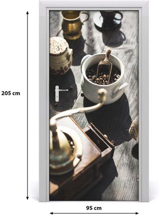 Tulup Fototapeta samoprzylepna na drzwi Młynek do kawy 75x205cm (DOORSTICKERF124315859)