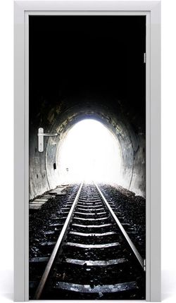 Tulup Fototapeta samoprzylepna DRZWI Tunel tory kolejowe 75x205cm (DOORSTICKERF136246382)