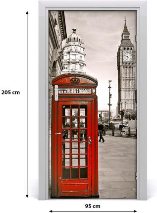 Tulup Fototapeta samoprzylepna na drzwi Vintage Big Ben 95x205cm (DOORSTICKERF234038944)