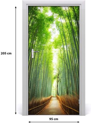Tulup Fototapeta samoprzylepna DRZWI Ścieżka bambusy 85x205cm (DOORSTICKERF617799011)