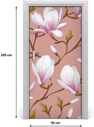 Tulup Okleina samoprzylepna fototapety na drzwi Magnolia 75x205cm (DOORSTICKERF63798452)
