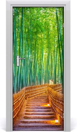 Tulup Fototapeta samoprzylepna na drzwi Las bambusowy 75x205cm (DOORSTICKERF774033277)