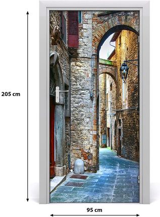 Tulup Fototapeta samoprzylepna na drzwi Włoskie uliczki 95x205cm (DOORSTICKERF77570256)