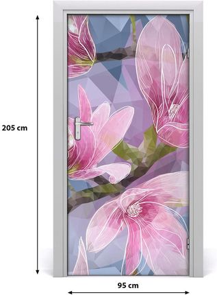 Tulup Okleina samoprzylepna fototapety na drzwi Magnolia 85x205cm (DOORSTICKERF83196443)