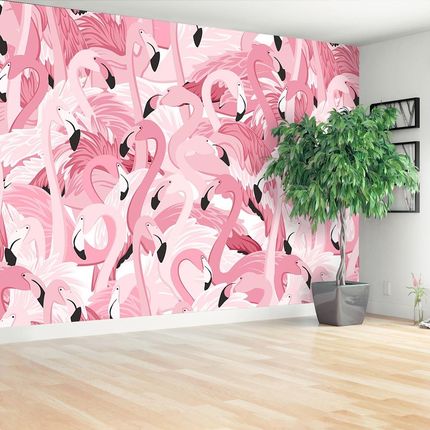 Tulup Fototapeta Różowe flamingi Flizelinowa 104x70cm (PLFS1044033232)