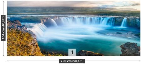 Tulup Fototapeta Wodospad Islandia Samoprzylepna 104x70cm (PLFS142015303)