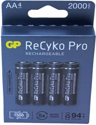 Bateria Ładowanie GP ReCyko Pro, HR06, AA, 2000mAh, NiMH, krabička 4ks (1033224200)