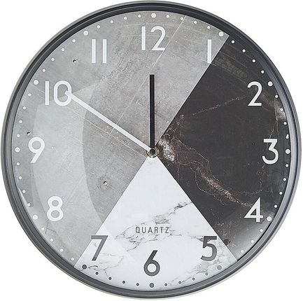 Beliani Zegar ścienny 33cm czarno biały DAVOS (231728)