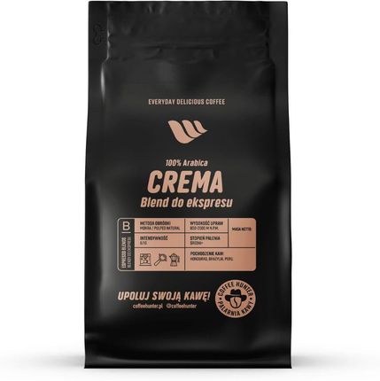Coffee Hunter Crema Blend Kawa Ziarnista 250g do kawiarki i ekspresu