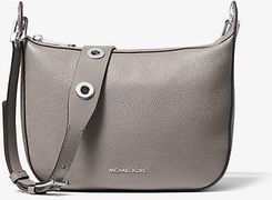 MK Barlow Medium Pebbled Leather Messenger Bag - Pearl Grey - Michael Kors  - Ceny i opinie 